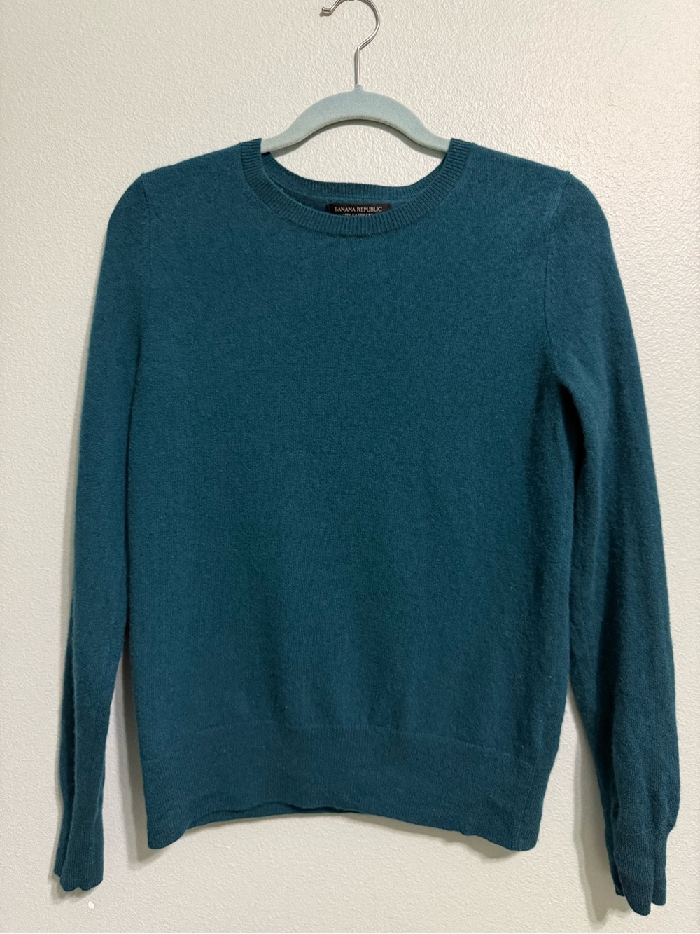 Banana Republic 100% Cashmere Crewneck Sweater - Teal Size 10